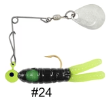 H&H Cajun Spin Hook Tail 1/4 Nickle Black Chart Tail 12/Card - MarineQuest Supply