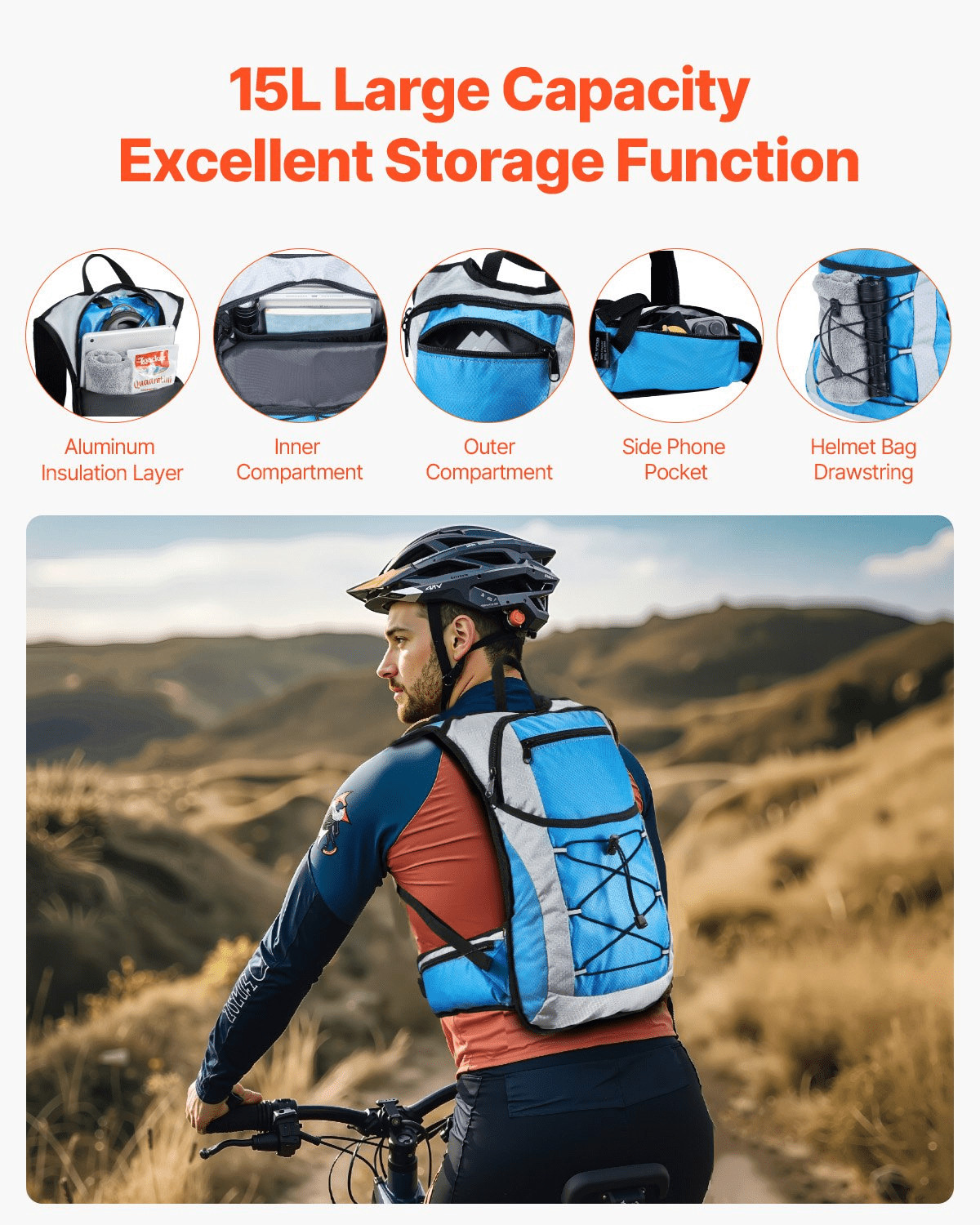 Hydration Pack Backpack 3L TPU Water Bladder Cycling Hiking Running Camping - MarineQuest Supply