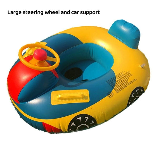 Large Thickened Car Horn Boat Steering Wheel With Canopy Swimming Ring - MarineQuest Supply