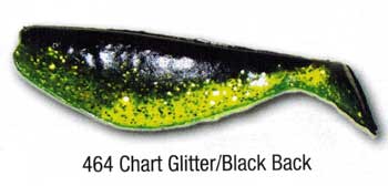 Luckie Strike Shad Minnow MC 5" 10ct Chart Glitter/Black Back - MarineQuest Supply