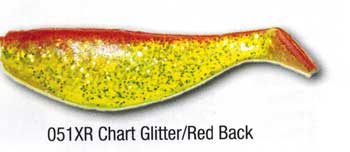 Luckie Strike Shad Minnow MC 5" 10ct Chart Glitter/Red Black - MarineQuest Supply