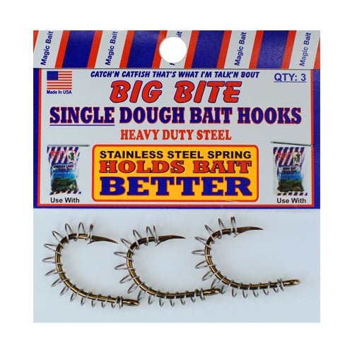 Magic Bait Snelled Spring Dough Bait Hook 4ct - MarineQuest Supply