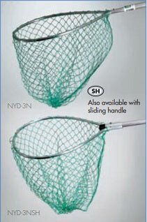 Mid Lakes Green Nylon Pear Landing Net 15x16 Bow 18 Handle - MarineQuest Supply