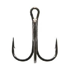 Mustad KVD Elite Round Bend Treble, Forged - Black Nickel 11ct Size 2 - MarineQuest Supply