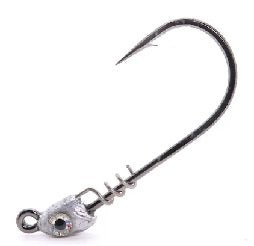 Mustad Spring Lock Jig Head, 1/8oz , 3/0 Hook, White - MarineQuest Supply