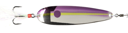 Nichols 4in Lake Fork Flutter Spoon Purple Threadfin 3/4oz - MarineQuest Supply
