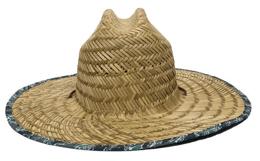 Outdoor Cap Lifeguard Straw Hat w/water print - MarineQuest Supply