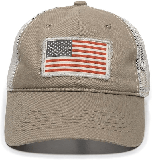 Outdoor Cap USA Cap Mesh Khaki/Putty - MarineQuest Supply