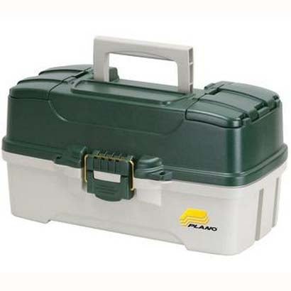 Plano 3 - Tray Tackle Box Dk.Green Met./Off White - MarineQuest Supply