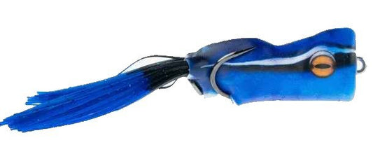 Scum Frog Painted Trophy Series Popper 1/2 Black Blue - MarineQuest Supply