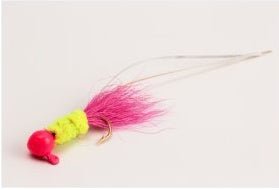 Slater Electric Chicken Jig 1/16 Pink/Chart/Pink 4 Hook 3pk - MarineQuest Supply