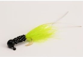 Slater Original Jig 1/32 Black/Black/Chartreuse 12/cd - MarineQuest Supply