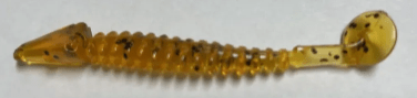 Slider Little Finesse Grub 2 3/4"20ct Green Pumpkin/Black - MarineQuest Supply