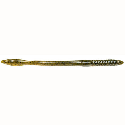 Strike King Bullworm 10in 6ct Green Pumpkin - MarineQuest Supply