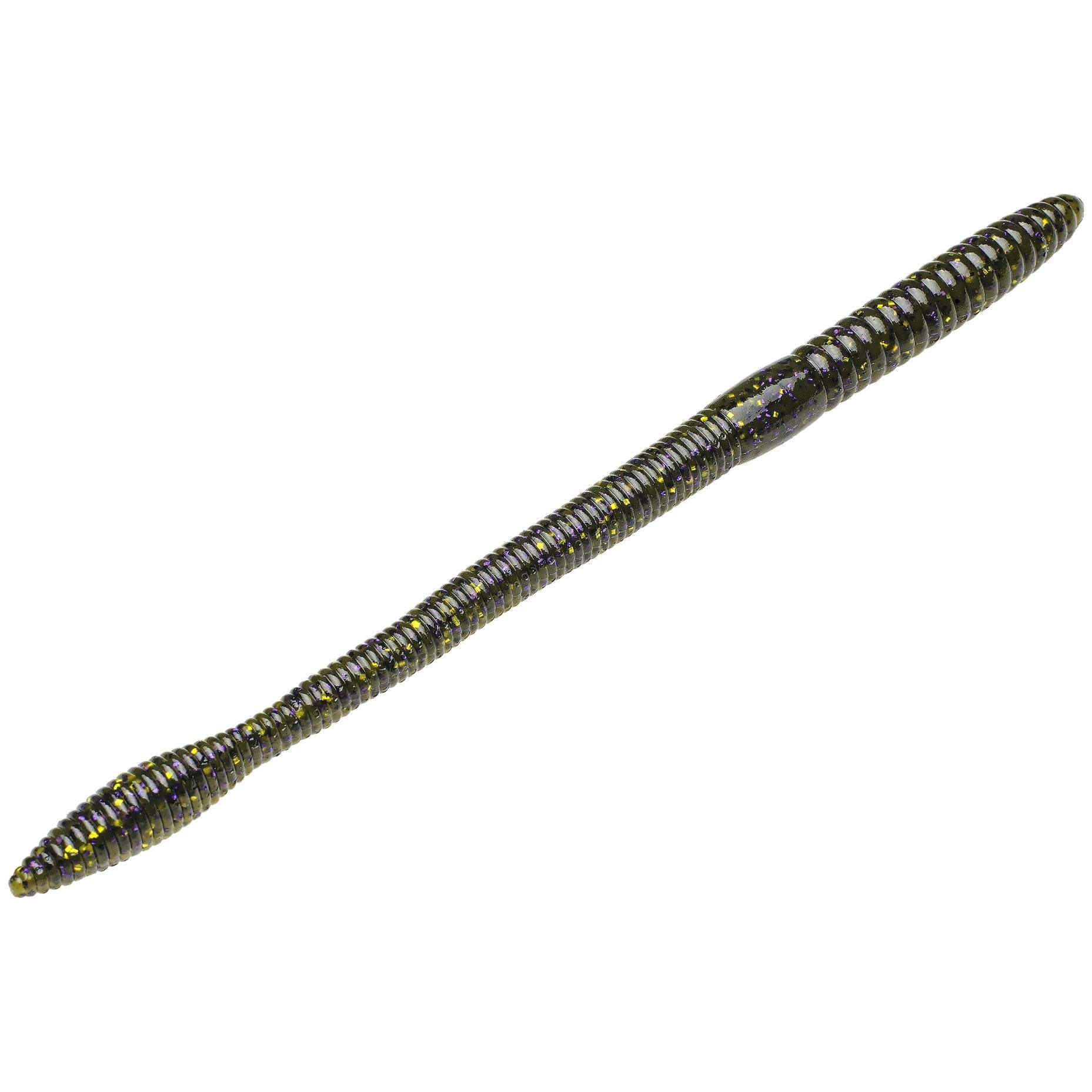 Strike King Bullworm 8in 6ct Green Pumpkin Candy - MarineQuest Supply
