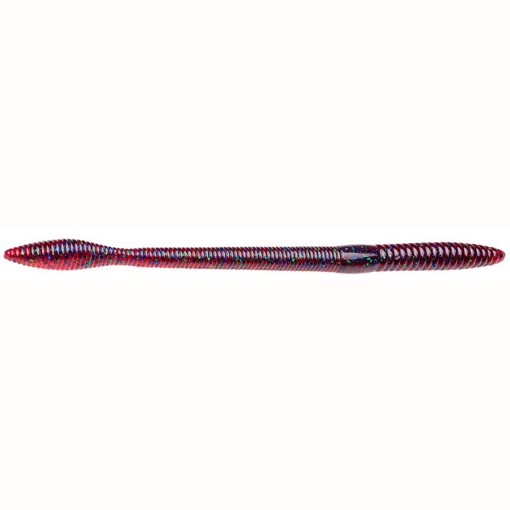 Strike King Bullworm 8in 6ct Plum Apple - MarineQuest Supply