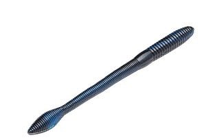 Strike King Fat Baby KVD Finesse Worm 5in 12ct Black Blue Swirl - MarineQuest Supply
