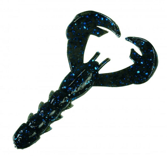 Strike King Rage Baby Craw 3in 9pk Black Blue Flake - MarineQuest Supply