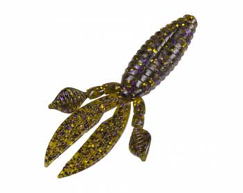 Strike King Rodent 4in 6pk Green Pumpkin Purple & Gold - MarineQuest Supply