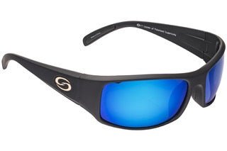 Strike King Sunglass S11 Okeechobee Matte Black/Blue Mirror - MarineQuest Supply