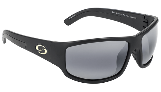 Strike King Sunglass S11 Optics Caddo Matte Black Bi - Gradient Yellow inSpotlightin Lens - MarineQuest Supply