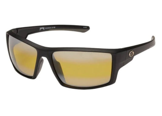 Strike King Sunglass S11 Pickwick Matte Black Bi - Gradient Yellow inSpotlight Lens - MarineQuest Supply