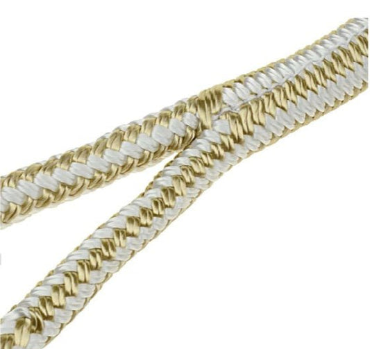 TH Marine Dock Line 3/8in x 15ft Double Braid Gold/White - MarineQuest Supply