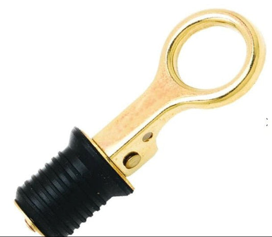 TH Marine Drain Plug Snap In 1in Brass - MarineQuest Supply