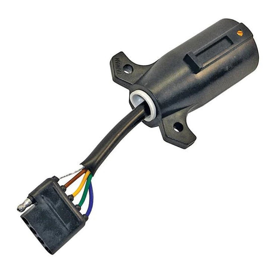 TH Marine Trailer Wire Adapter 7 - Round To 5 Flat W/Short Lead - MarineQuest Supply