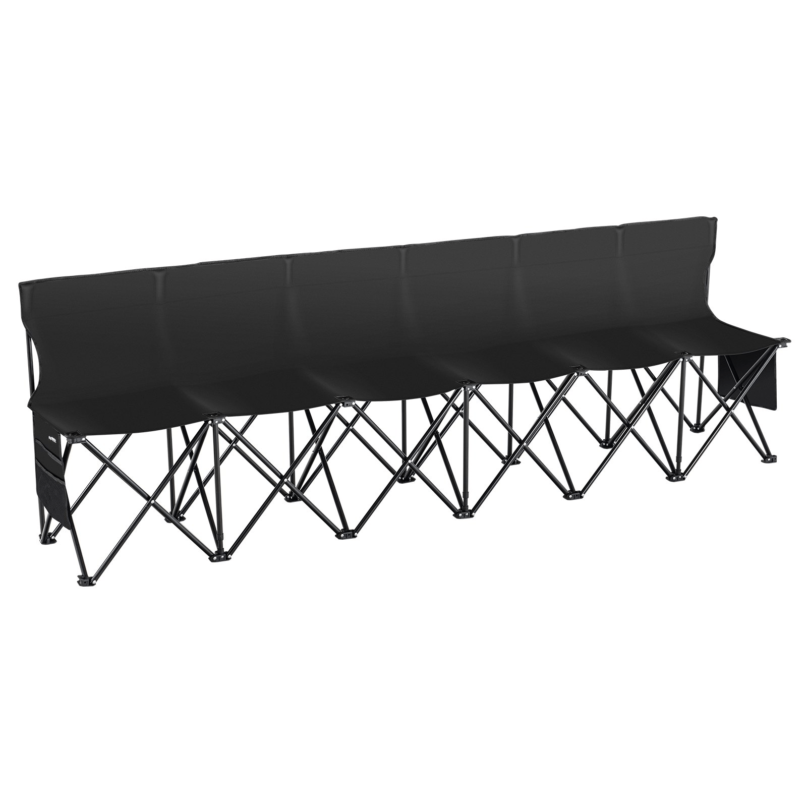 VEVOR 6 Seat Portable Folding Sport Bench Outdoor Camping Chair with Carry Bag - MarineQuest Supply