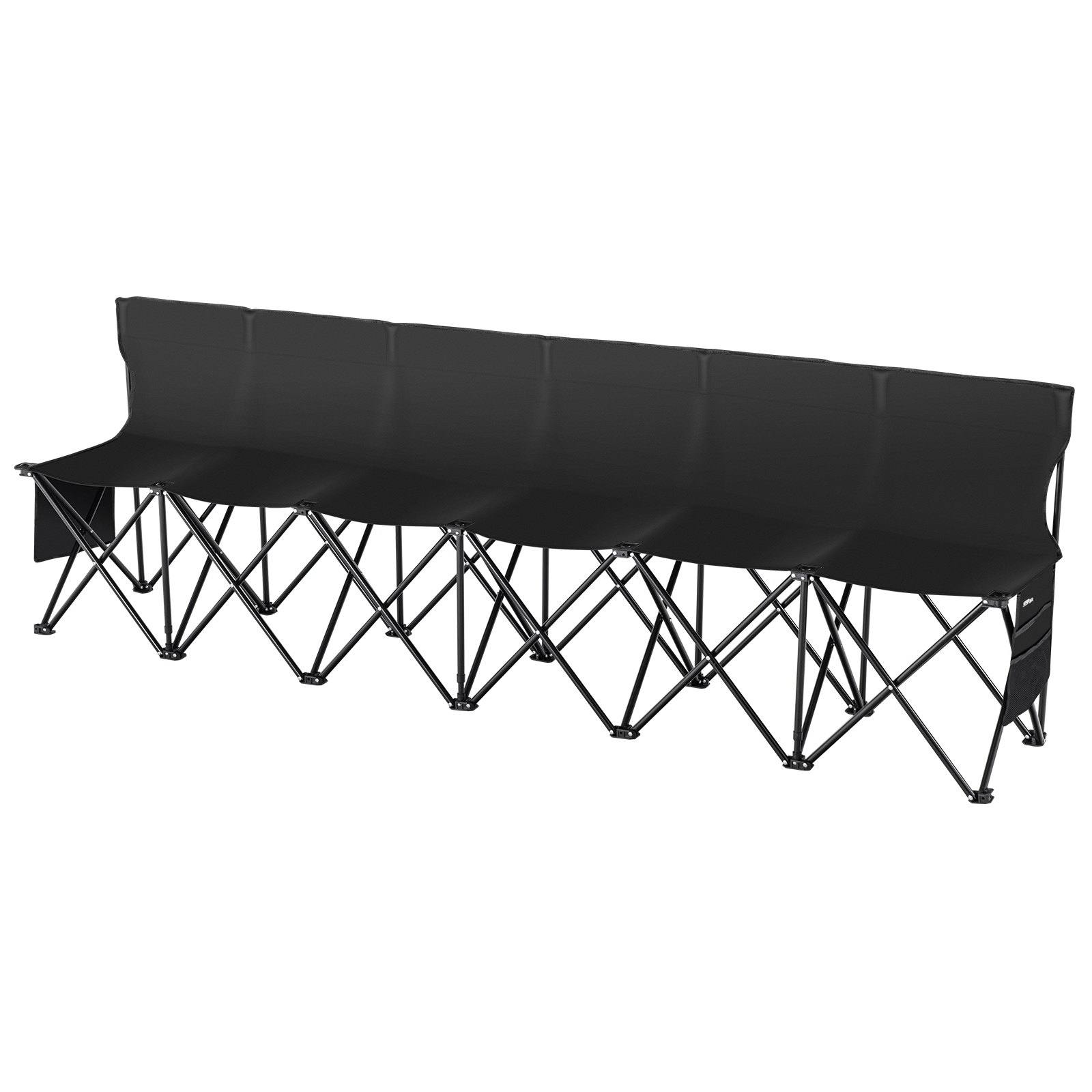 VEVOR 6 Seat Portable Folding Sport Bench Outdoor Camping Chair with Carry Bag - MarineQuest Supply