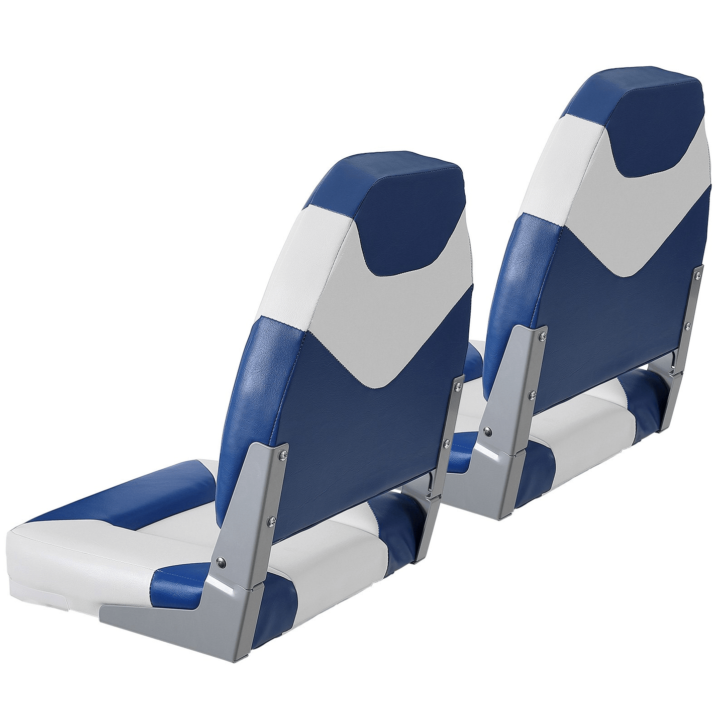VEVOR Boat Seats, 21.85" High Back Boat Seat, Folding Boat Chair with Thickened Sponge Padding and Hinge, Fold - Down Boat Captain Chairs for Fishing Boat, Sightseeing Boat, Speedboat, Canoe, 2 - Pack - MarineQuest Supply