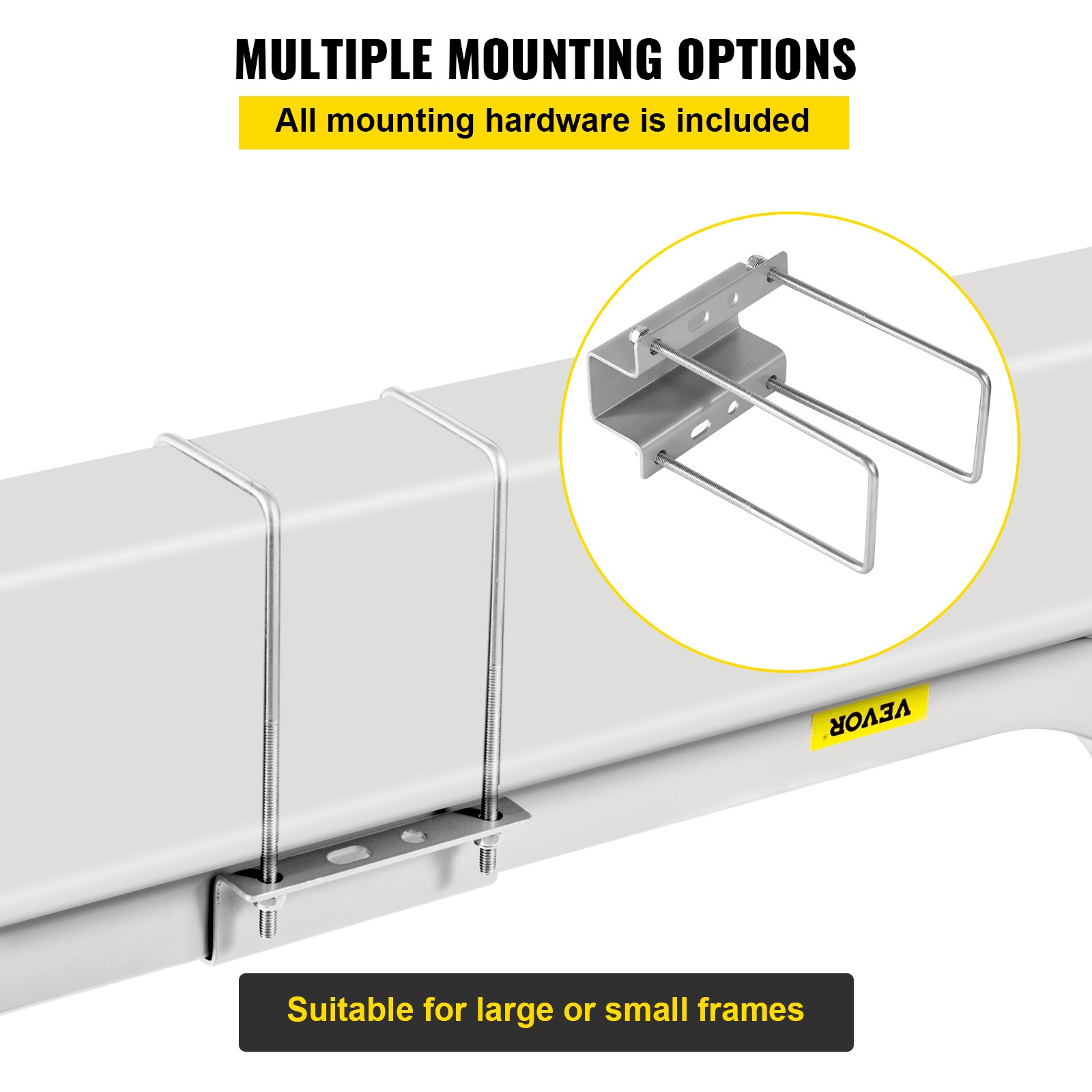 VEVOR Boat Trailer Guide - on, 40", 2PCS Steel Trailer Post Guide on, with LED - Lighted PVC Tube Covers, Mounting Hardware Included, for Ski Boat, Fishing Boat or Sailboat Trailer - MarineQuest Supply