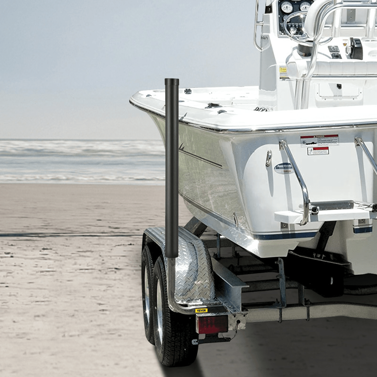 VEVOR Boat Trailer Guide - ons, 40", 2PCS Rustproof Galvanized Steel Trailer Guide ons, Trailer Guides with Black PVC Pipes, Mounting Parts Included, for Ski Boat, Fishing Boat or Sailboat Trailer - MarineQuest Supply