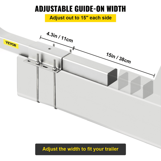 VEVOR Boat Trailer Guide - ons, 40", 2PCS Rustproof Galvanized Steel Trailer Guide ons, Trailer Guides with Black PVC Pipes, Mounting Parts Included, for Ski Boat, Fishing Boat or Sailboat Trailer - MarineQuest Supply