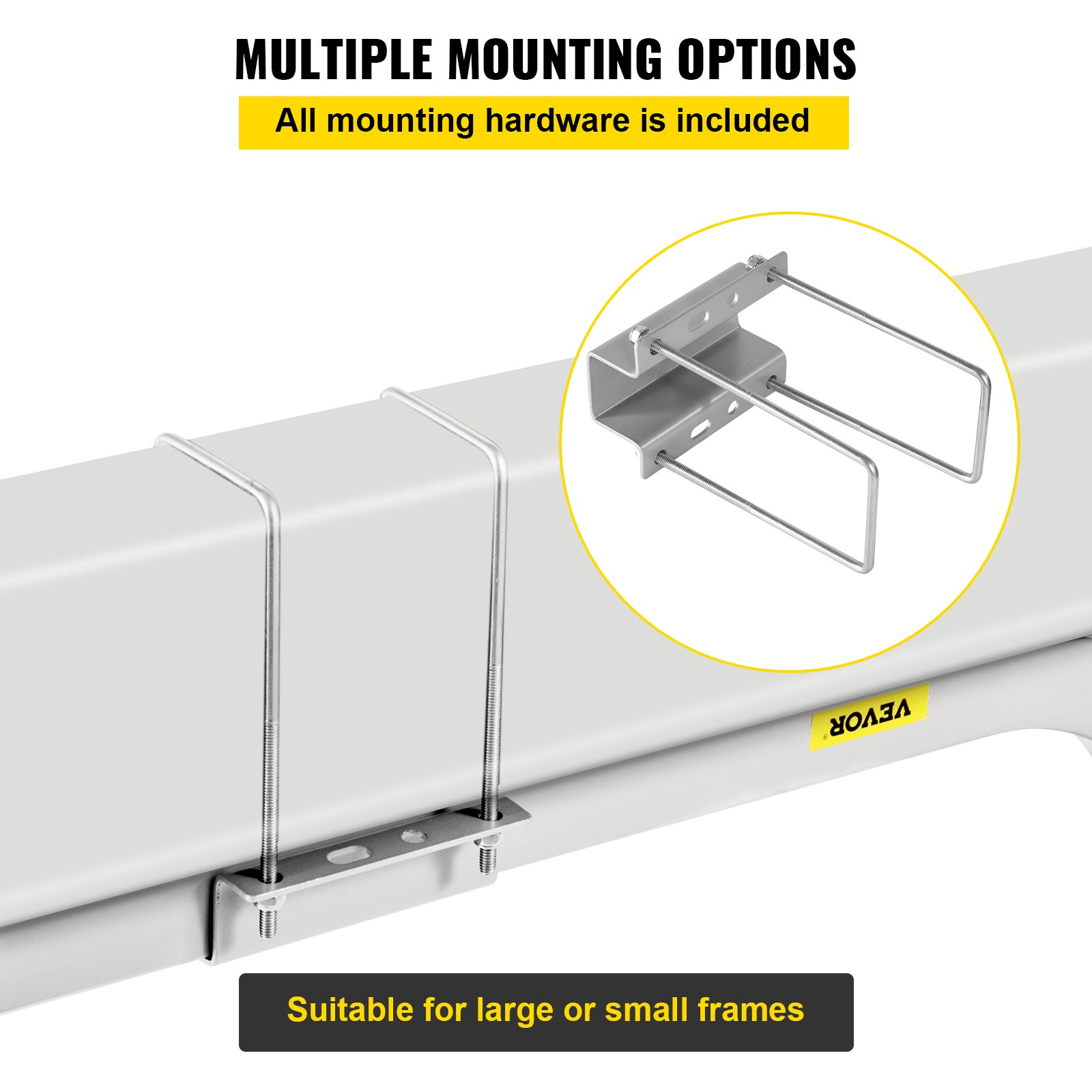 VEVOR Boat Trailer Guide - ons, 40", 2PCS Rustproof Galvanized Steel Trailer Guide ons, Trailer Guides with Black PVC Pipes, Mounting Parts Included, for Ski Boat, Fishing Boat or Sailboat Trailer - MarineQuest Supply