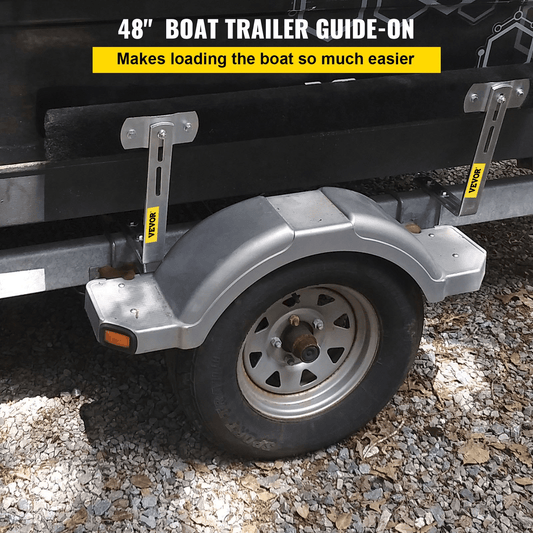 VEVOR Boat Trailer Guide - ons, 48", 2PCS Rustproof Steel Trailer Guide ons, Trailer Guides with Carpet - Padded Boards, Mounting Parts Included, for Ski Boat, Fishing Boat or Sailboat Trailer - MarineQuest Supply