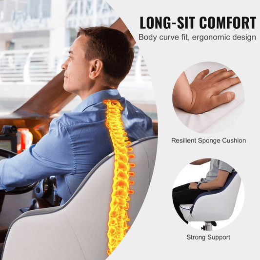 VEVOR Captain Bucket Seat, Pontoon Boat Seat with Thickened Sponge Padding, Boat Captain Chair for Fishing Boat, Sightseeing Boat, Speedboat, Canoe, 1 - Piece - MarineQuest Supply