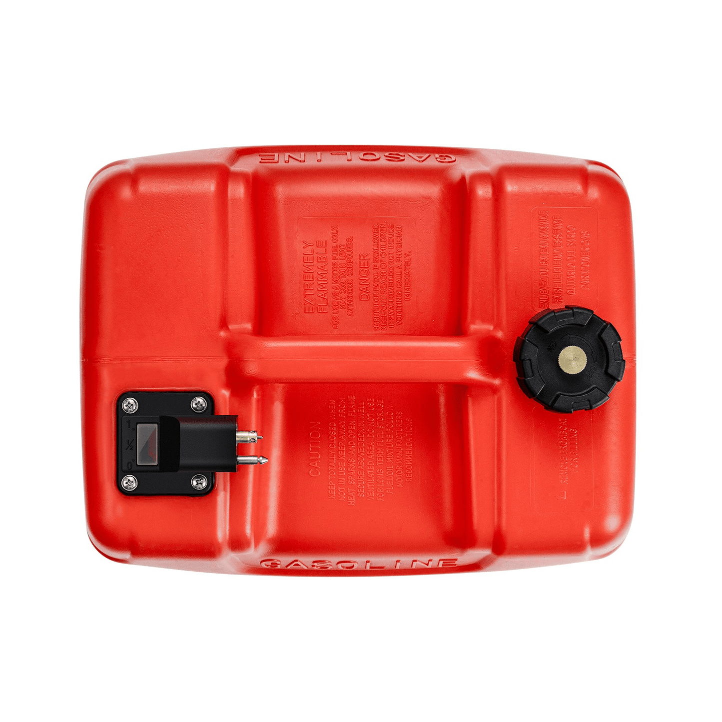 VEVOR Marine Fuel Tank, 3.17 Gallon/12L, Portable Boat Fuel Gas Tank for Outboard Engine Boats, Plastic Outboard Marine Boat Fuel Tank with Hose, Easy to Carry for Yacht, Fishing Boat, Deck Boat, Red - MarineQuest Supply