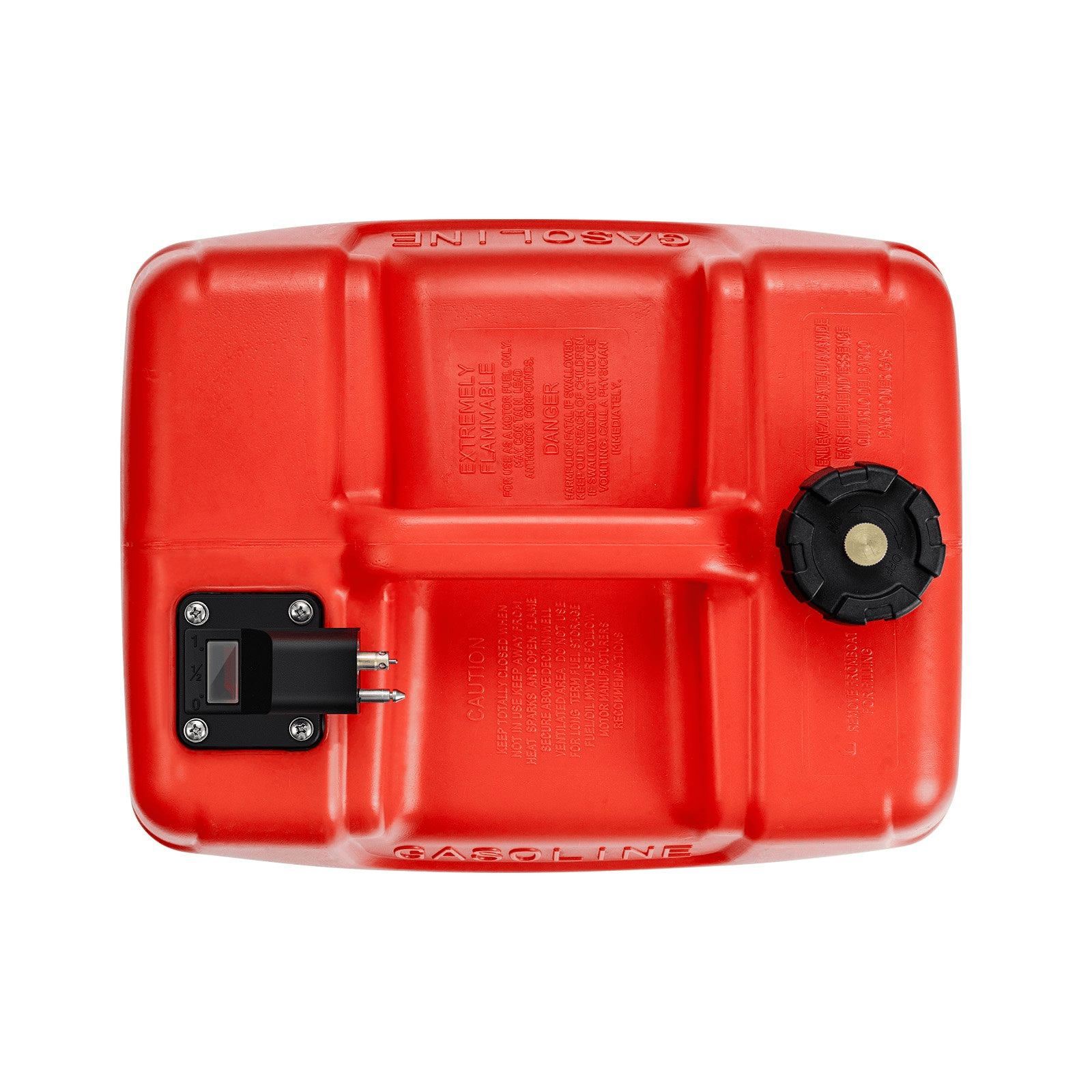 VEVOR Marine Fuel Tank, 3.17 Gallon/12L, Portable Boat Fuel Gas Tank for Outboard Engine Boats, Plastic Outboard Marine Boat Fuel Tank with Hose, Easy to Carry for Yacht, Fishing Boat, Deck Boat, Red - MarineQuest Supply