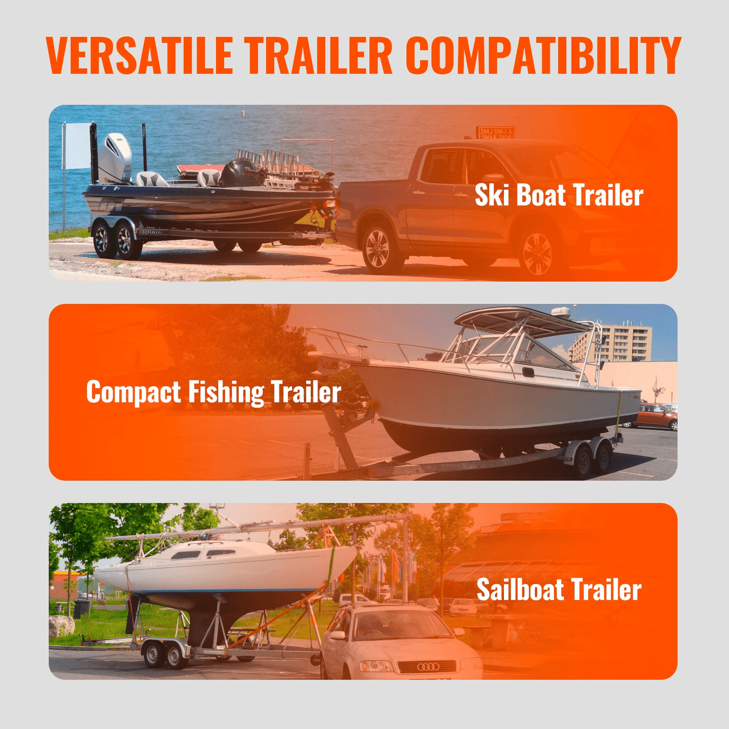 VEVOR Marine Trailer Guide Set, 48'' Flexibly Adjustable Poles, Pair of Steel Supports with PVC Coating, Ideal for Ski, Fishing, and Sailboat Transport, 2024 - MarineQuest Supply