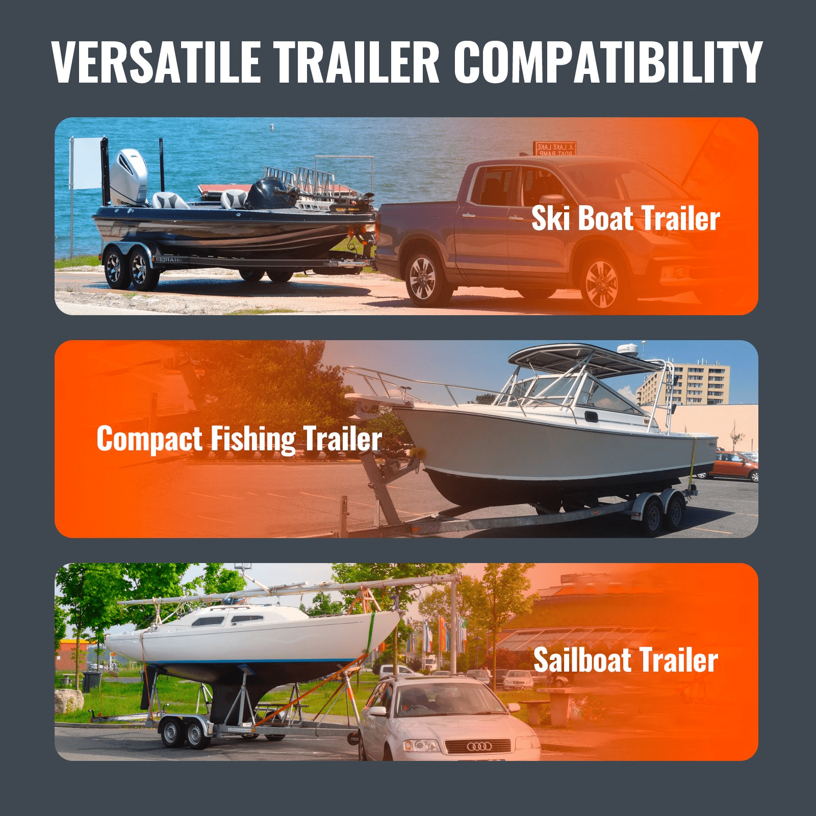 VEVOR Marine Trailer Guide Set, 48'' Flexibly Adjustable Poles, Pair of Steel Supports with PVC Coating, Ideal for Ski, Fishing, and Sailboat Transport, 2024 - MarineQuest Supply