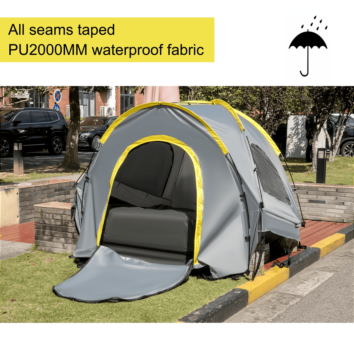 VEVOR Truck Tent 6.5 ft, Truck Bed Tent, Pickup Tent for Full Size Truck, Waterproof Truck Camper, 2 - Person Sleeping Capacity, 2 Mesh Windows, Easy to Setup Truck Tents for Camping, Hiking, Fishing - MarineQuest Supply