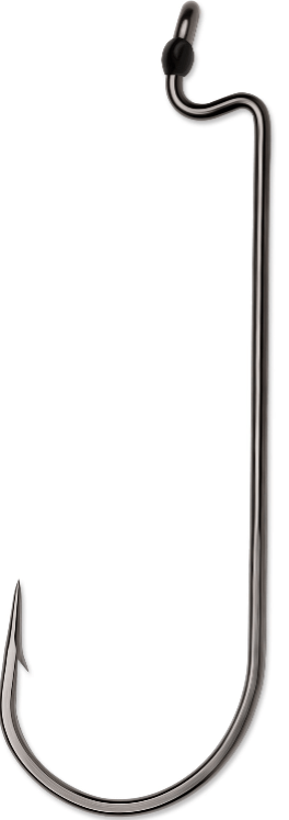VMC Worm Hook Black Nickel Size 1/0 6ct - MarineQuest Supply
