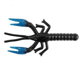 Zoom Lil Critter Craw 4in 12/bag Black/Blue Claw - MarineQuest Supply