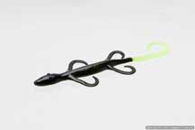 Zoom Lizard 6in 9/bag Black/Chartreuse Tail - MarineQuest Supply