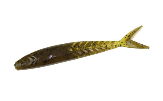Zoom Shimmer Shad 4.25in 5pk Green Pumpkin - MarineQuest Supply