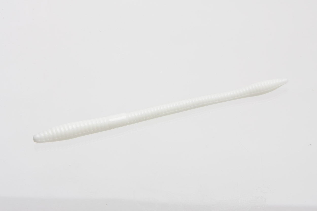Zoom Trick Worm 6.5in 20/bag White - MarineQuest Supply